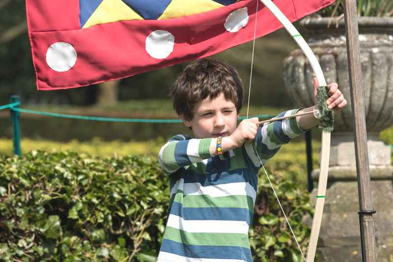 Warwick Castle kids enjoying archery