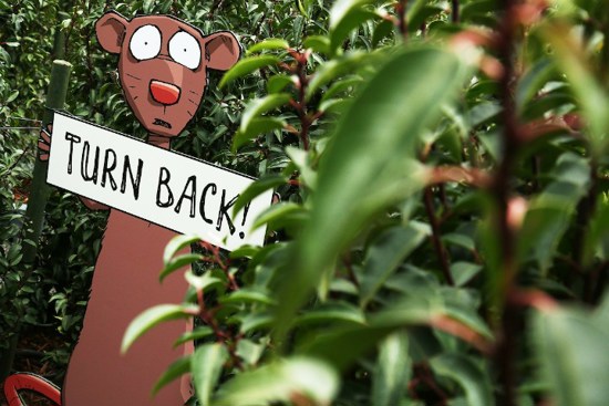 Sign at Horrible Histories Maze at Warwick Castle